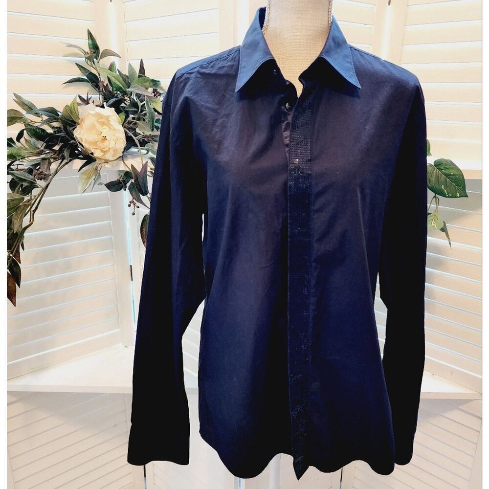 VERSACE COLLECTION TREND BLACK SEQUIN ACCENT SIZE 42(10)